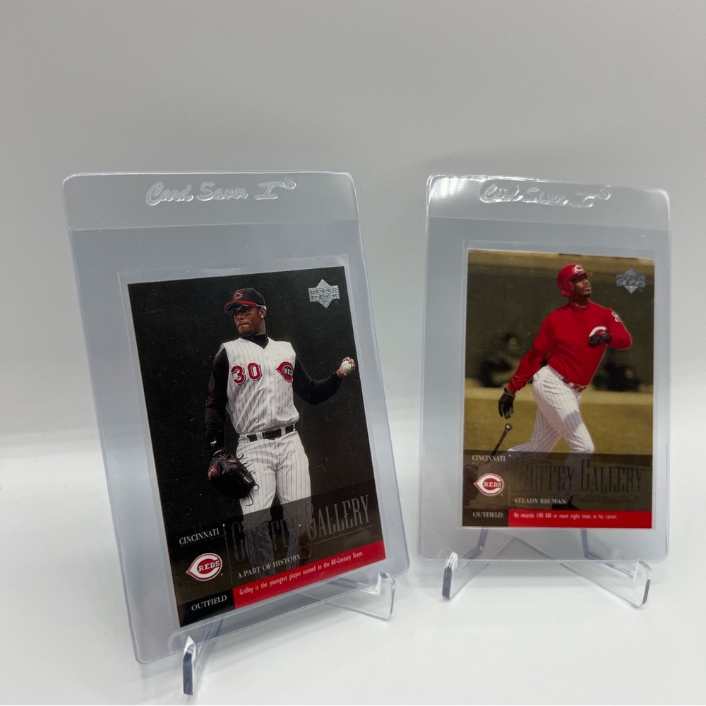 2 Upper Deck 2001 Griffey Gallery MLB Baseball‎ Cards Cincinnati Reds 485 + 486